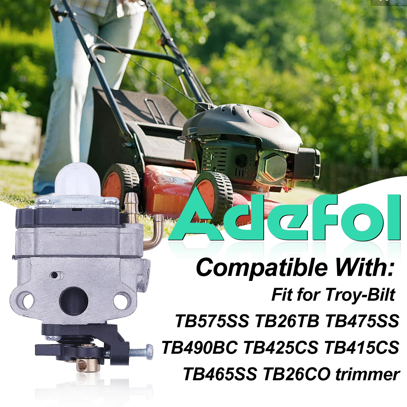Фото 753-1225 Карбюратор для Troy-Bilt TB525CS TB575SS TB26TB TB475SS TB490BC TB425CS Триммер MTD MP425 MP426CS MP475 Ryobi 825R 650R №1