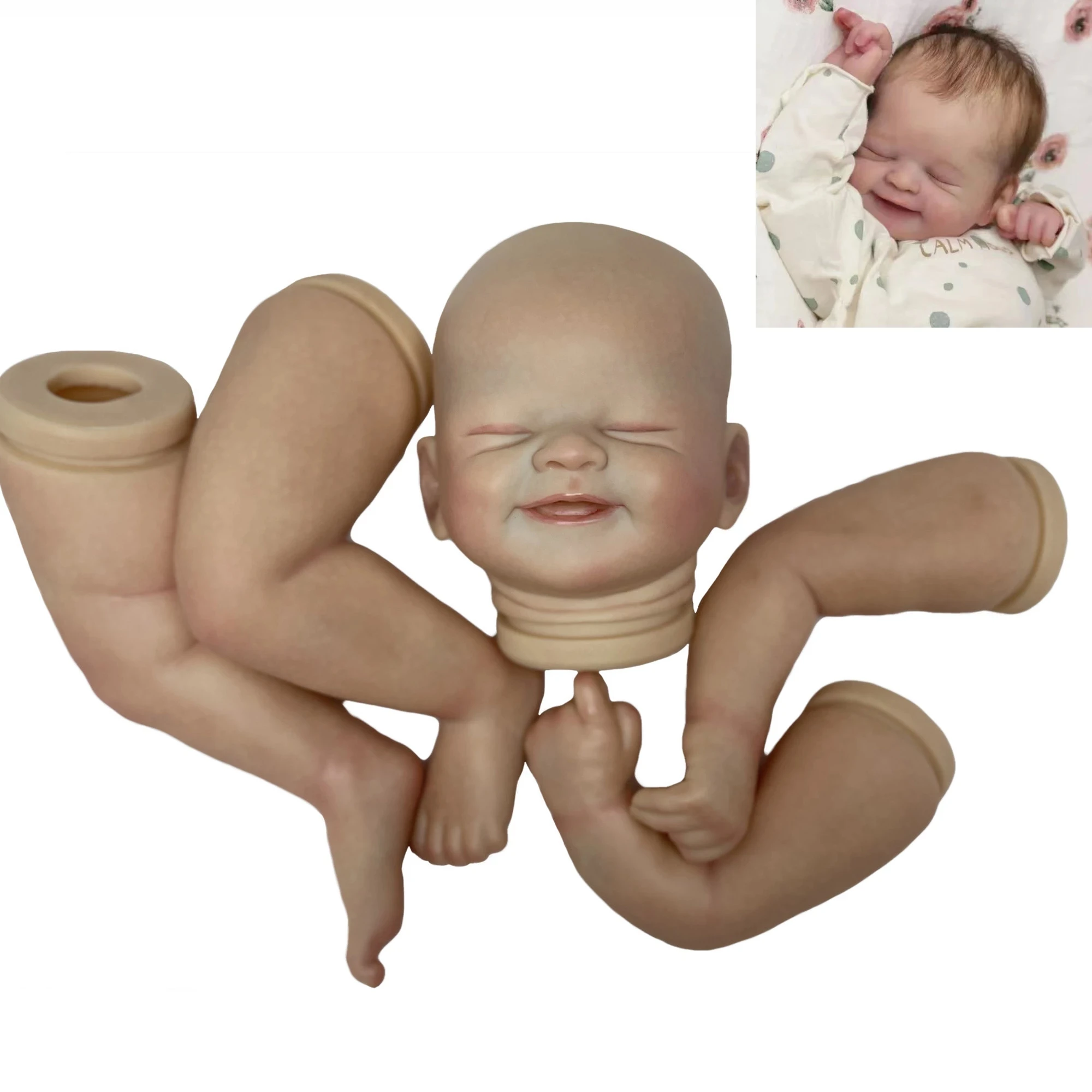 

22 Inch Painted Bebe Reborn Kit handmade Lifelike Unfinished DIY Kits Accessores Reborn Kit