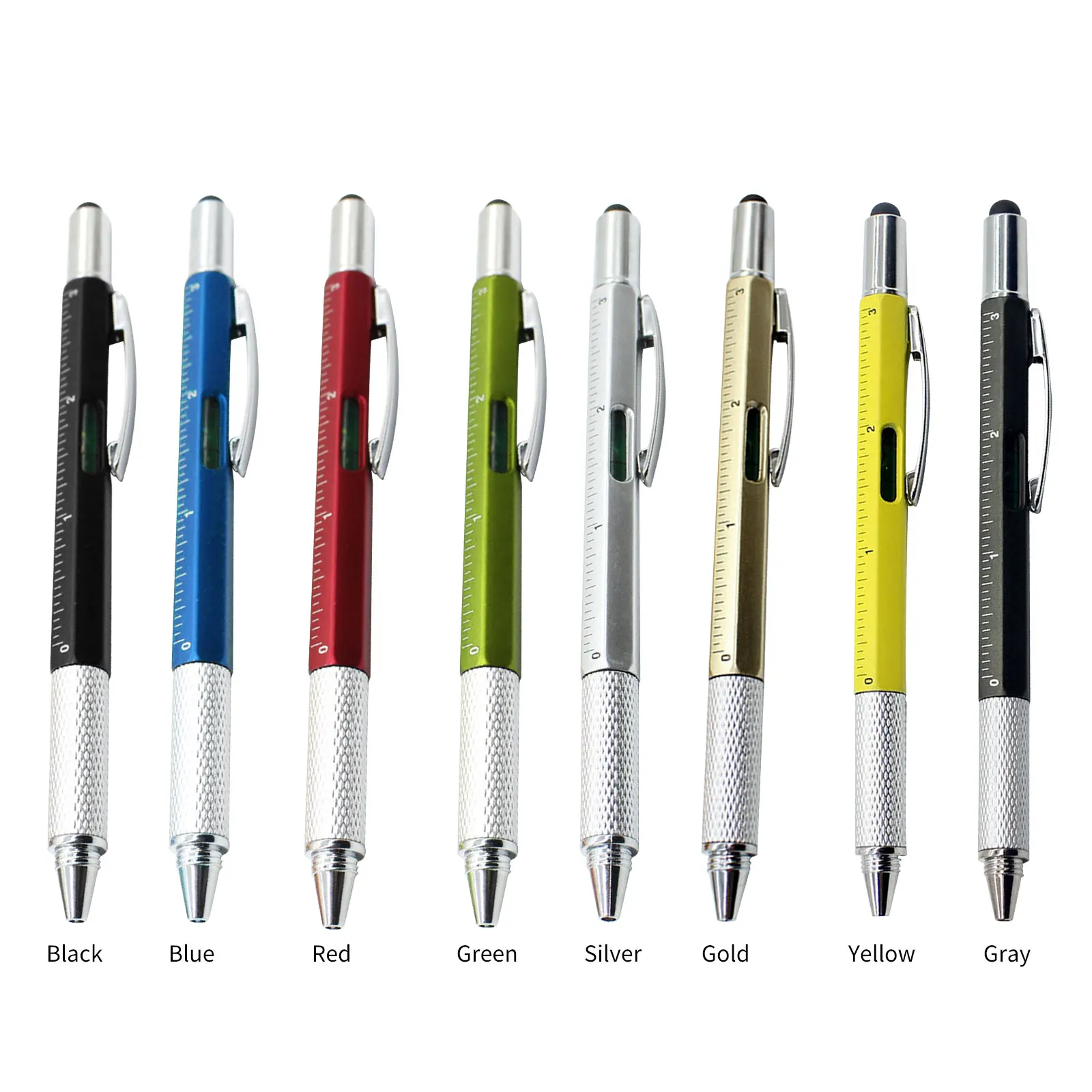 

Multitool Tech Pen Slotted Screwdriver Ballpoint Stylus Pen Level Ruler Slotted Ballpoint Stylus Pen Level Ruler