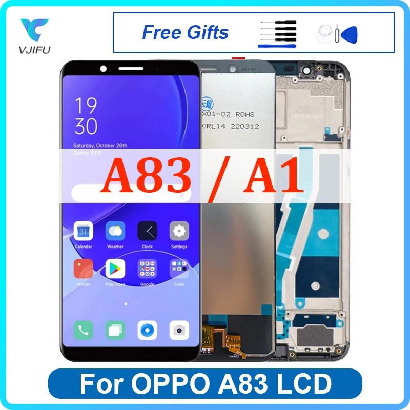 Оригинальный ЖК-дисплей 5,7 дюйма для OPPO A1 A83, сенсорный экран CPH1729 CPH1827, дигитайзер в сборе, Замена с рамкой, ремонт телефона