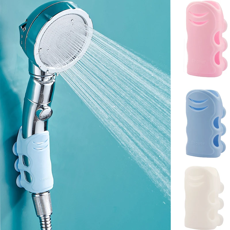 

Универсальный силиконовый держатель для ручного душа, силиконовый держатель для душевой лейки, стойка с присоской, регулируемый держатель ...