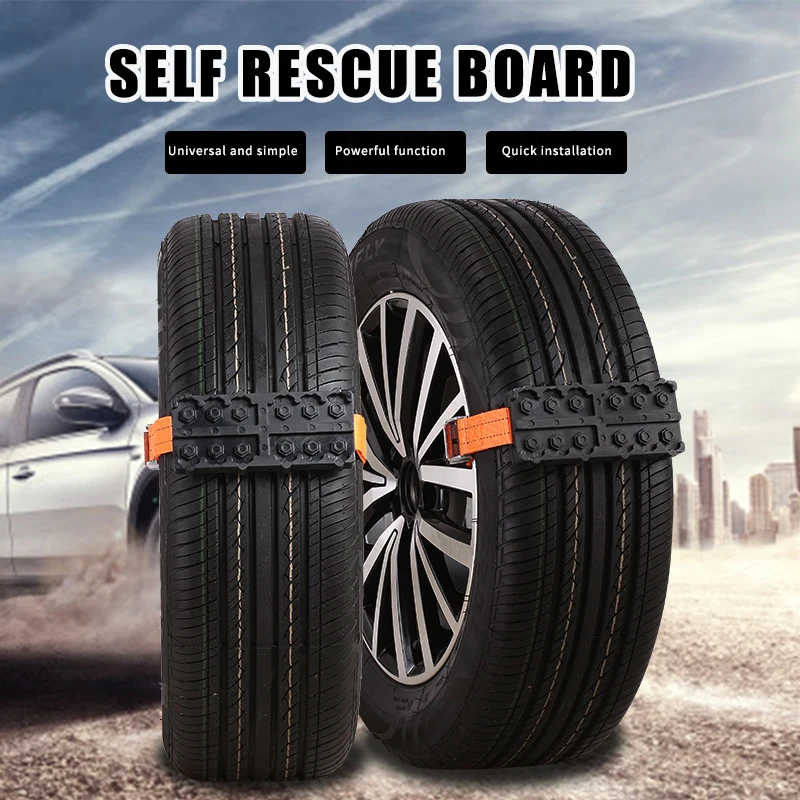 

Car Road Trouble Clearer Durable for Snow Mud Sand Emergency Tire Strap for Car Truck SUV Offroad traction board Universal