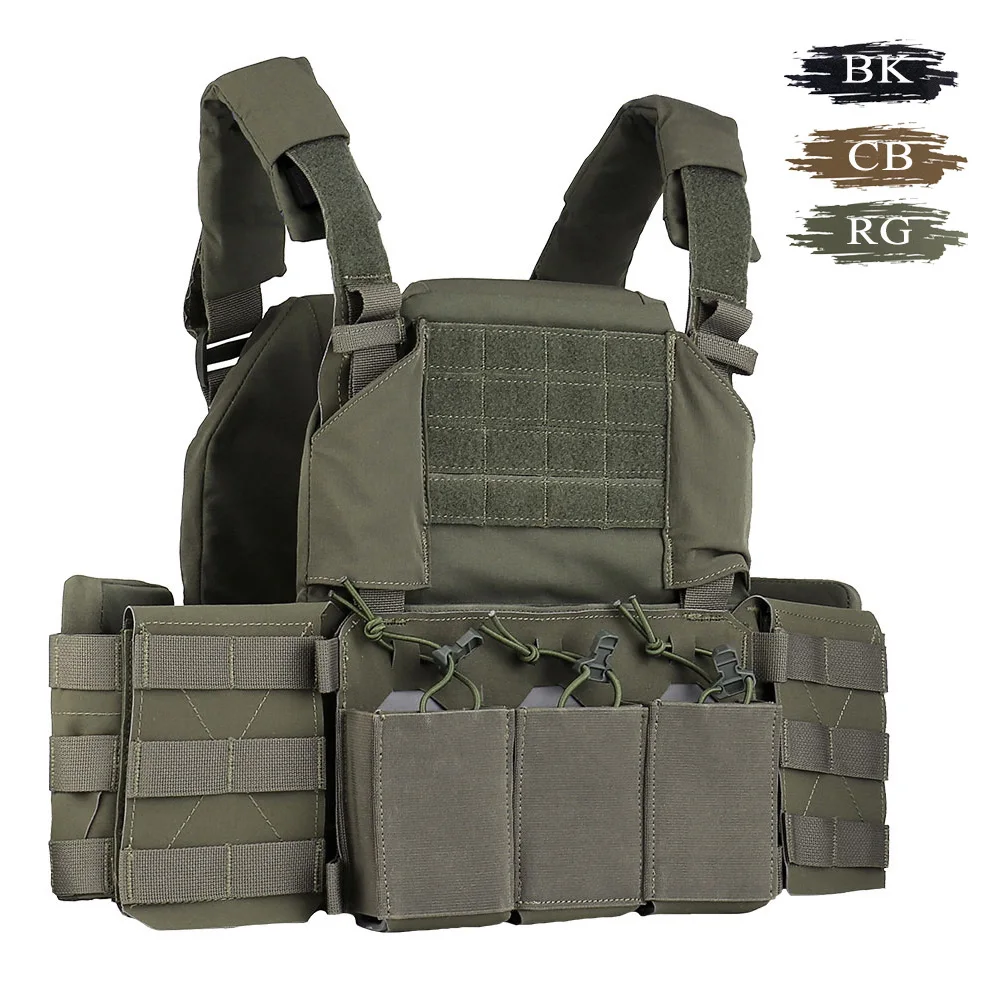 Фото 1000D нейлоновый THORAX Plate Carrier 5,56, тройной чехол для магнитов, быстросъемная пряжка системы MOLLE для охоты, стрельбы, тактического снаряжения №1