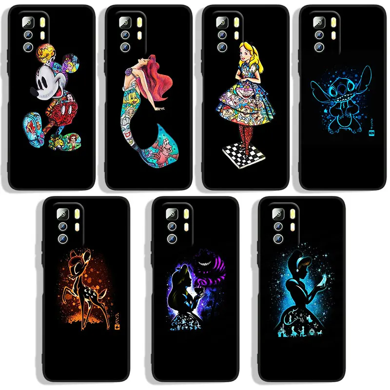 

Disney Princess Marvel Phone Case For Xiaomi Redmi Note 4X 5 5A(32GB) 6 7 8T 8 9 9T 9Pro Max 9S Pro Black Funda Cover Silicone