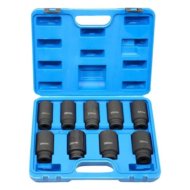

9pcs Deep Impact Socket Set 1/2'' Drive Metric Axle Hub Nut Socket 29-38mm