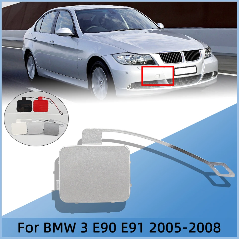 

For BMW 2005-2008 E90 E91 318 320 325 330 Front Bumper Towing Hook Cover Lid High Quality Tow Hitch Trim Cap Painted Garnish