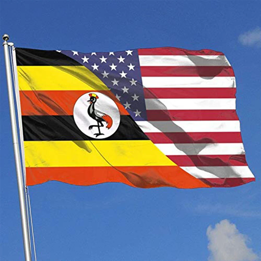 

Прямая доставка, флаг дружбы 100% полиэстер, Уганда, США