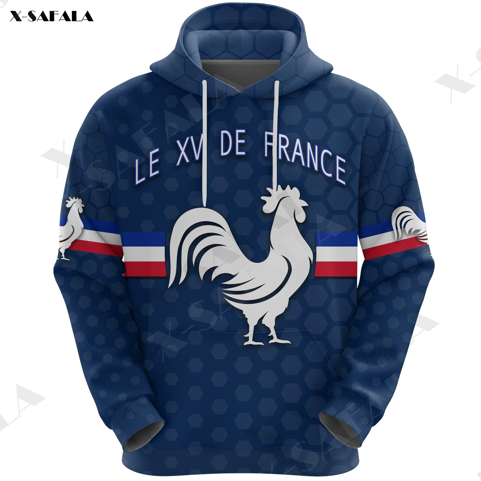 

Custom Name Rugby Le XV De France Rooster 3D Print Zipper Hoodie Men Pullover Sweatshirt Hooded Jersey Tracksuits Outwear Cotton
