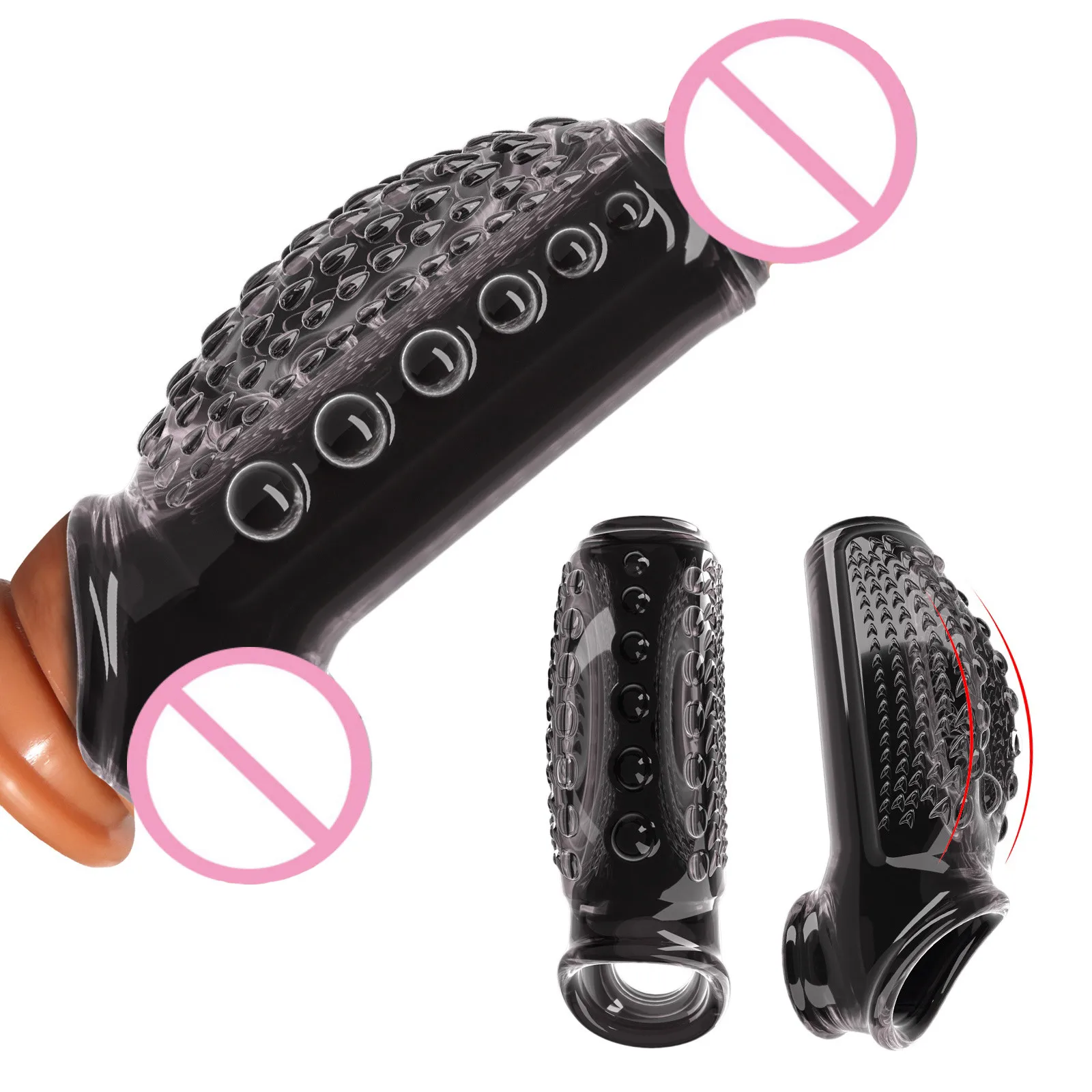 Манжета для удлинения пениса петля секс-игрушки мужчин Кольца с задержкой