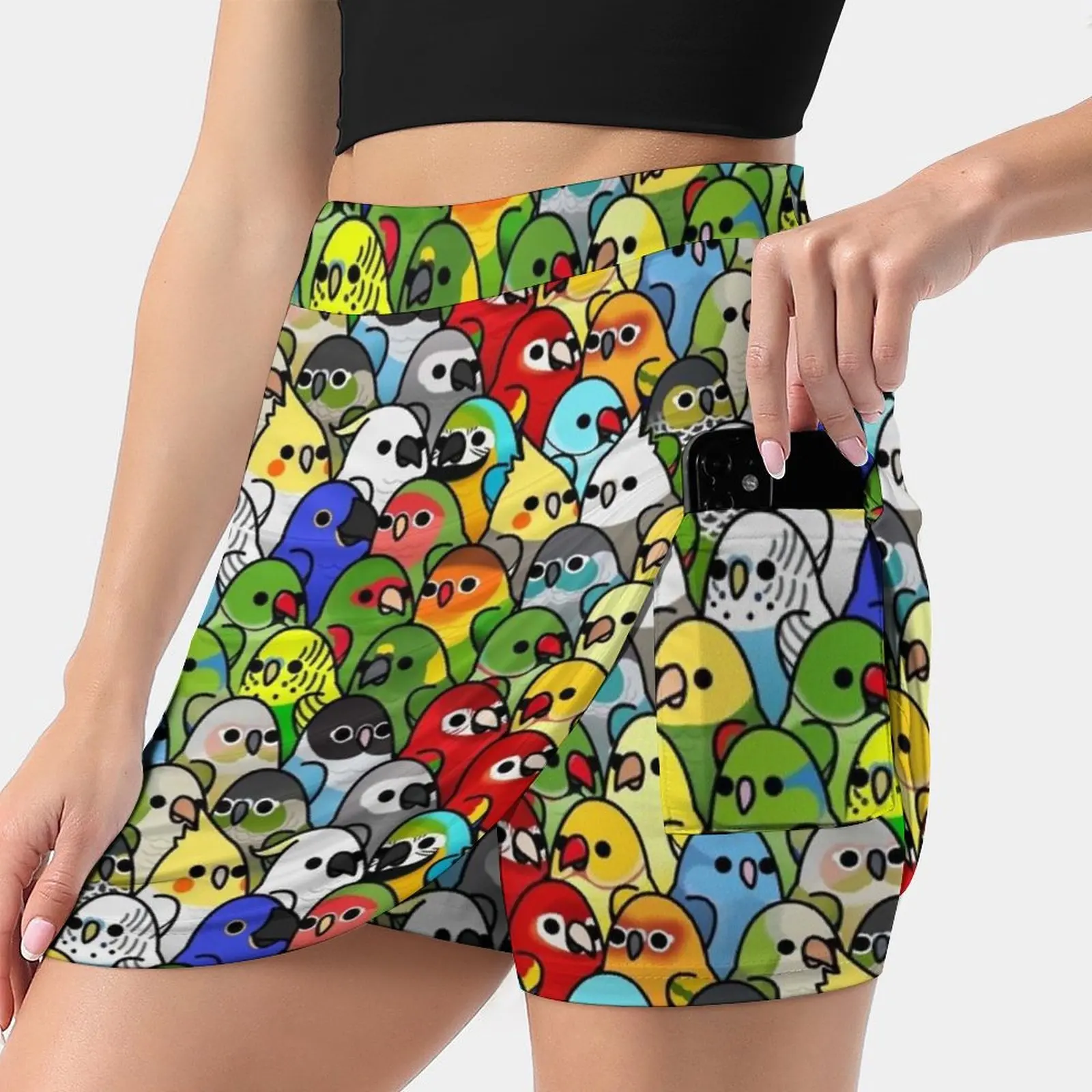 

Too Many Birds! Bird Squad Classic Women's skirt Y2K Summer Clothes 2022 Kpop Style Trouser Skirt With Pocket Bird Birds Cute