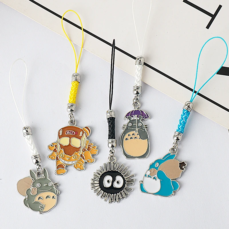 

Anime My Neighbor Totoro Keychain Kawaii Straps Decor Lanyard for Keys Mobile Phone Strap Key Hang Rope Phone Charm Keyring Gift