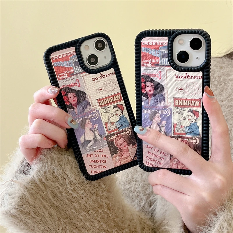 

For iPhone 12 13 14 11ProMax case all-inclusive anti-fall simple couple woven explosion-proof protective soft shell