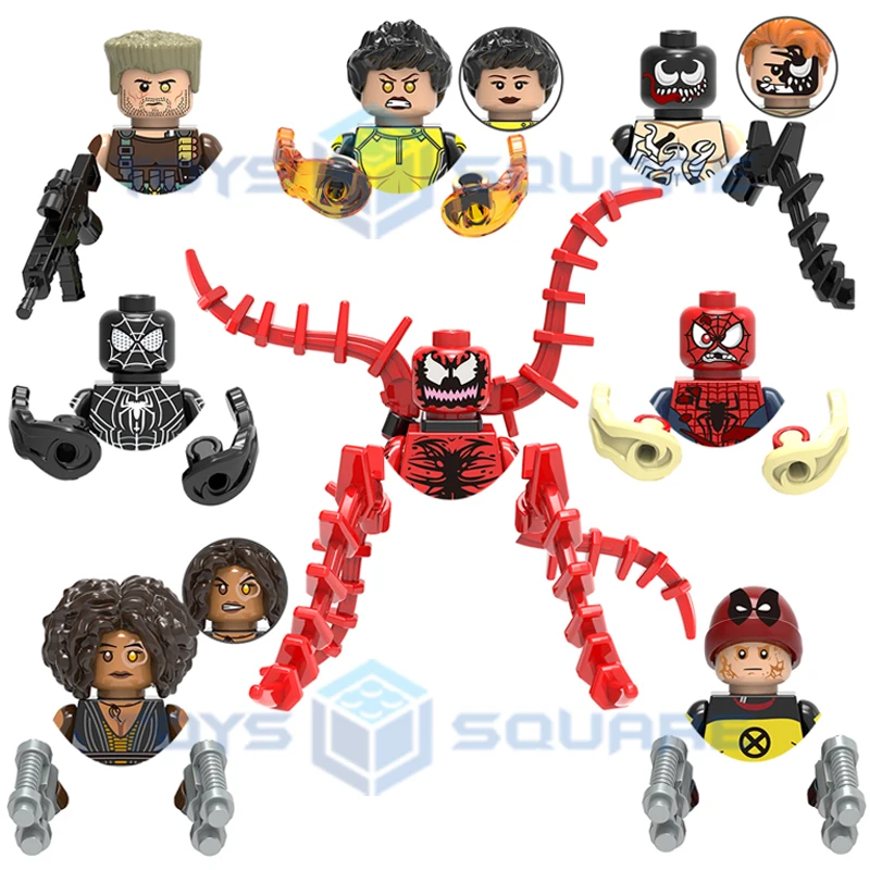 

HEROCROSS, карнидж домино, Человек-паук зомби, модель боевых головок, строительные блоки, набор подарков, игрушки