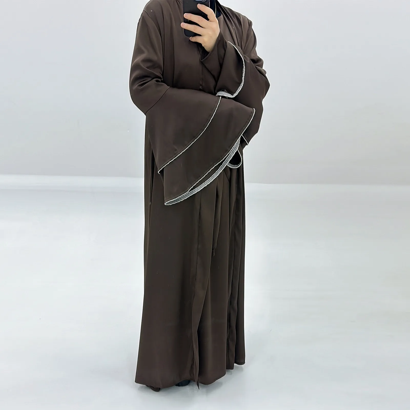 Новинка 2024 г. скромные элегантные костюмы из Абайи и хиджаба 3 предметов для