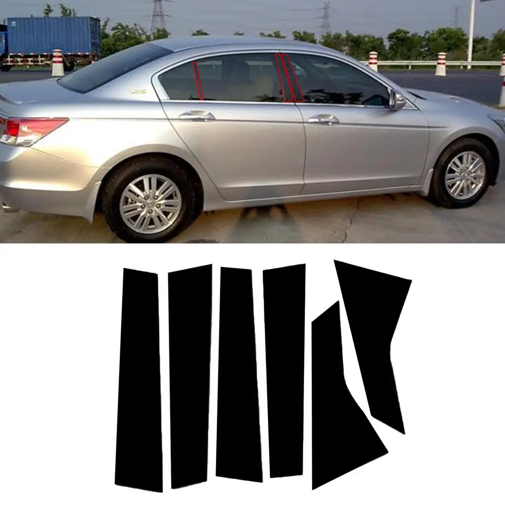 

6 шт., наклейки на колонку средней колонки для Honda Accord 2018-2019
