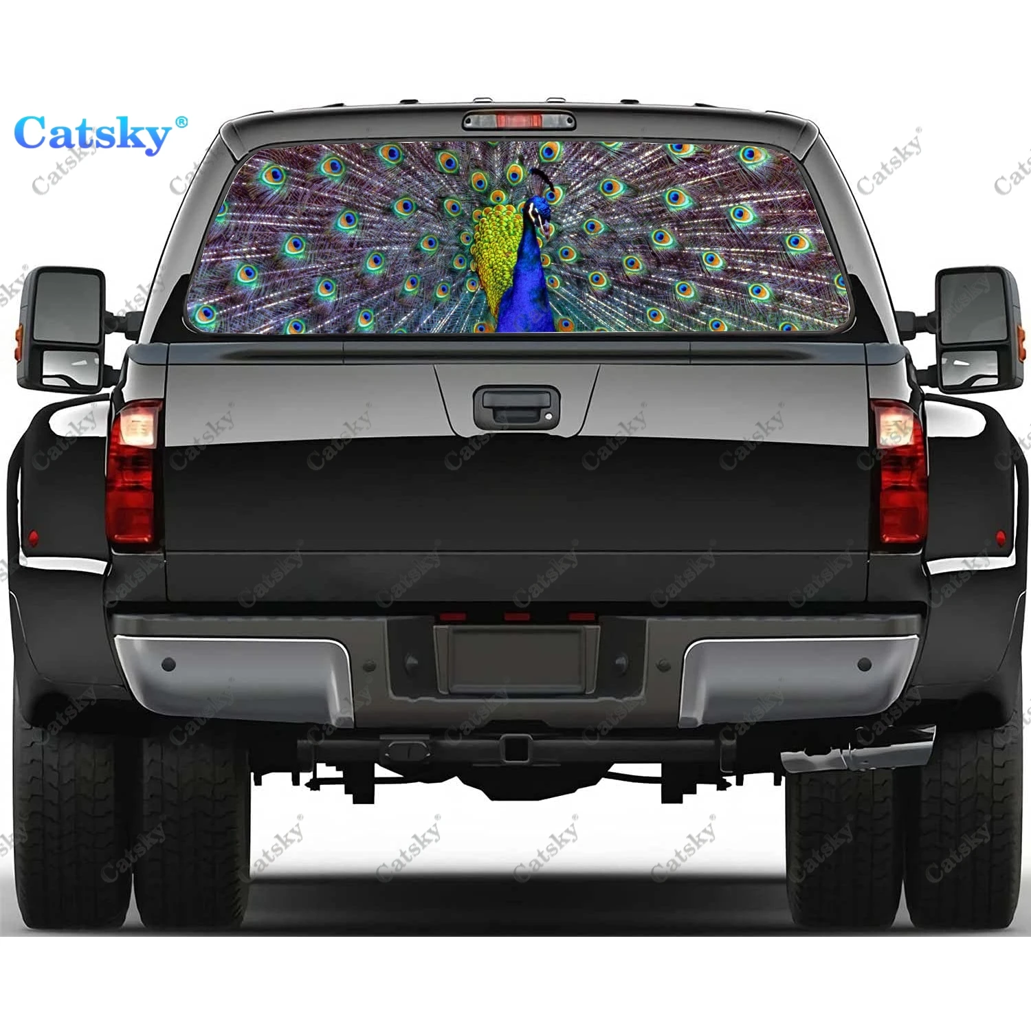 

Виниловые наклейки на заднее стекло, с рисунком фиолетового павлина