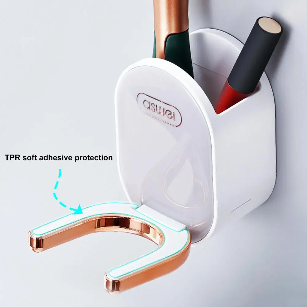

Hair Dryer Organizer Wonderful Practicability Reusable Easy to Install Foldable Air Blower Rack for Bathroom