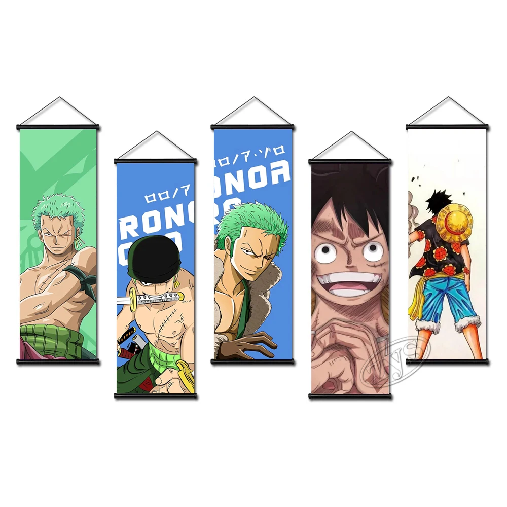 

Canvas One Piece Modular Painting Roronoa Zoro Posters Monkey D. Luffy Wall Art Animation Pictures For Living Room Home Decor