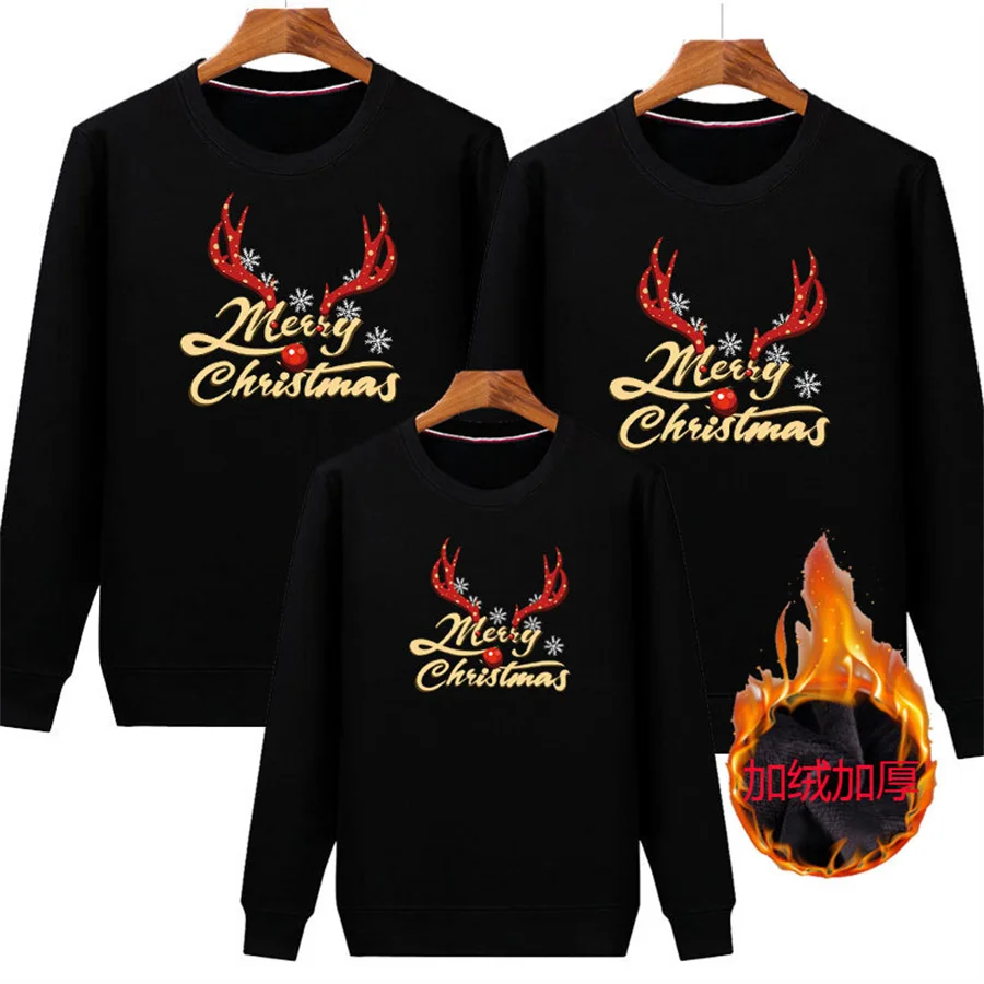 Семейные рождественские толстовки кофты наряд подарки свитер костюм детская