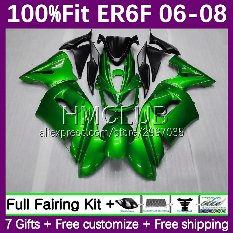 

Injection Body For KAWASAKI NINJA 650R 650 R ER 6F 6 F 64No.13 ER-6F ER6F 2006 2007 2008 ER6 F 06 07 08 OEM Fairing pearl green