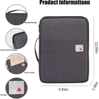 Document Bags Waterproof File Document Holder TravelBags with Zipper Portfolio Organizer for Office Ipad Pen Notebooks