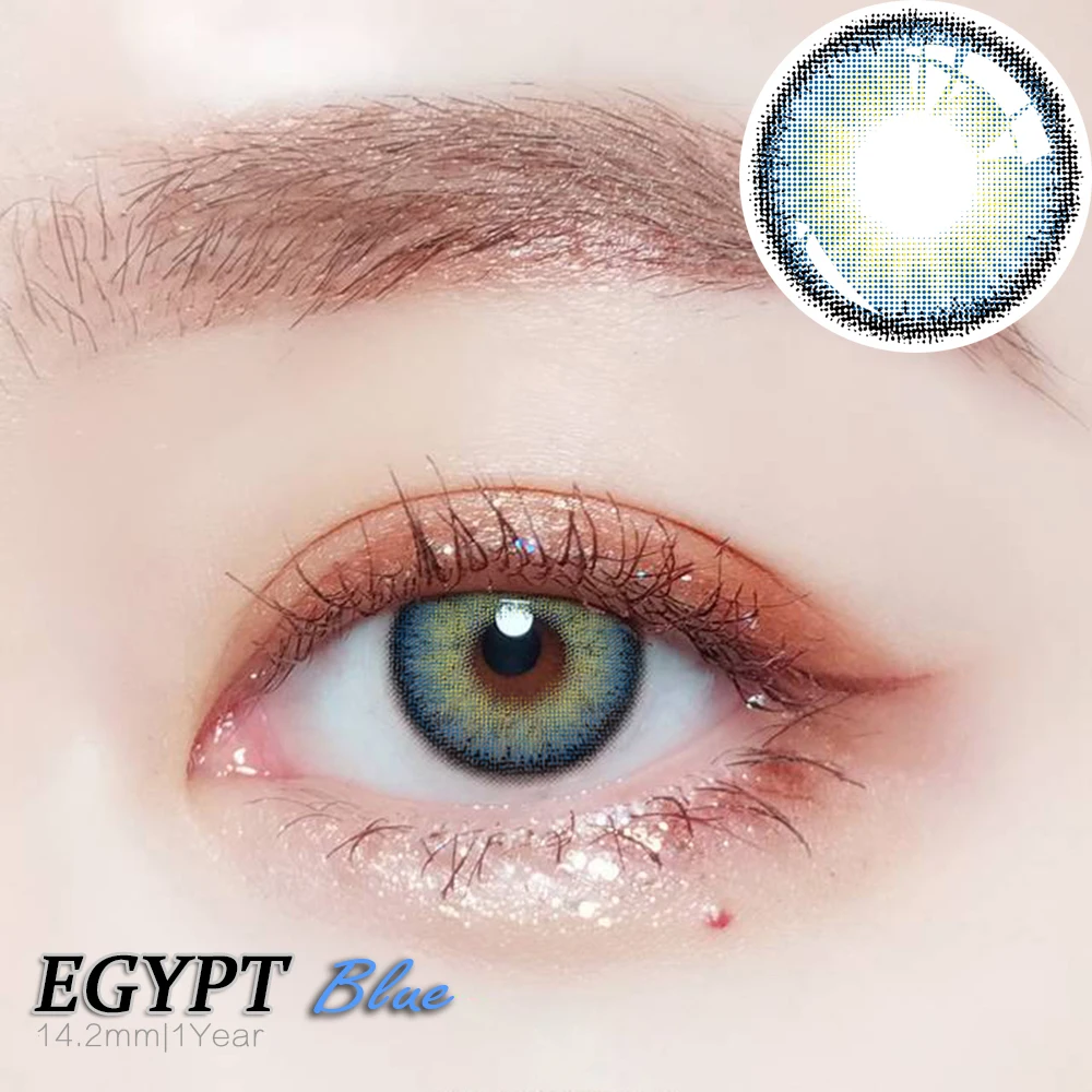 

KSSEYE 2022 Новое поступление, египетские цветные контактные линзы, красивая ученическая ежегодная косметика для глаз для женщин, цветной макияж