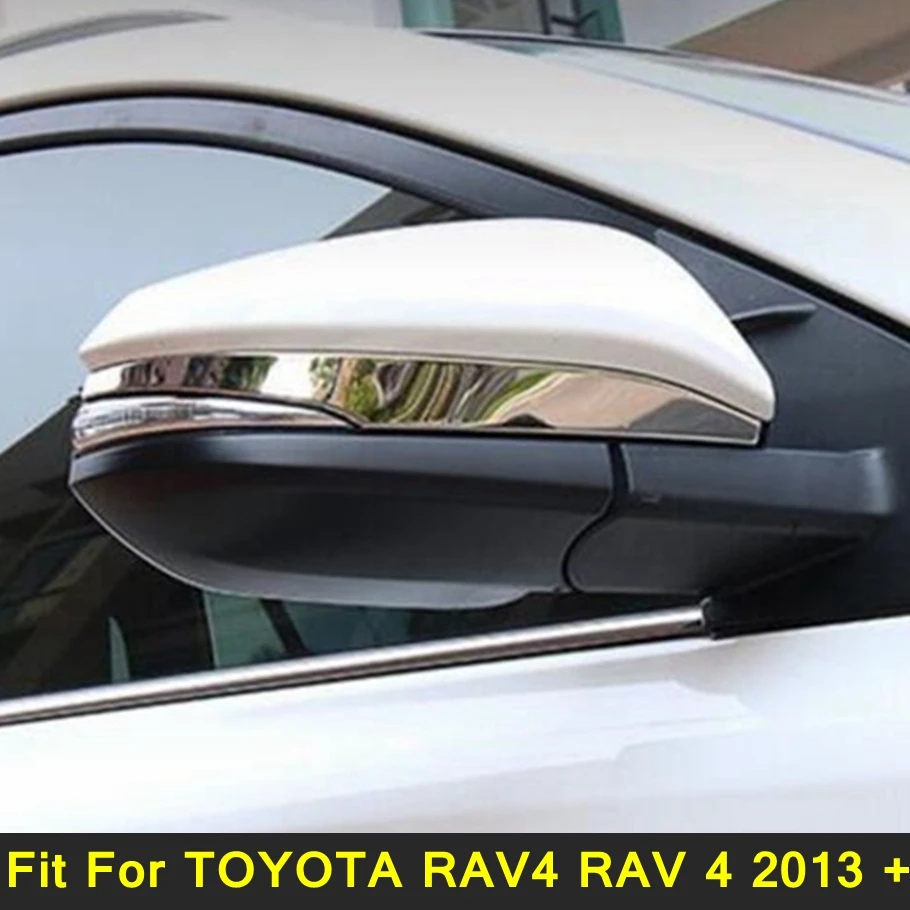

Боковые молдинги зеркала заднего вида, накладка, подходит для TOYOTA RAV4 RAV 4 2013 2014 2015, ABS, хромированные декоративные аксессуары