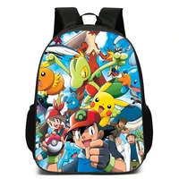 pokemon 14 inch school bag kindergarten pikachu boys girls comfortable breathable backpack school supplies cute cartoon bag