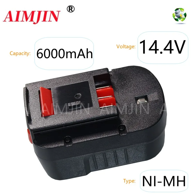 14,4 V HPB14 для Black And Decker 6000mAh Сменный никель-металлогидридный аккумулятор батареи fiрестоm FSB14 FS140BX 499936-34