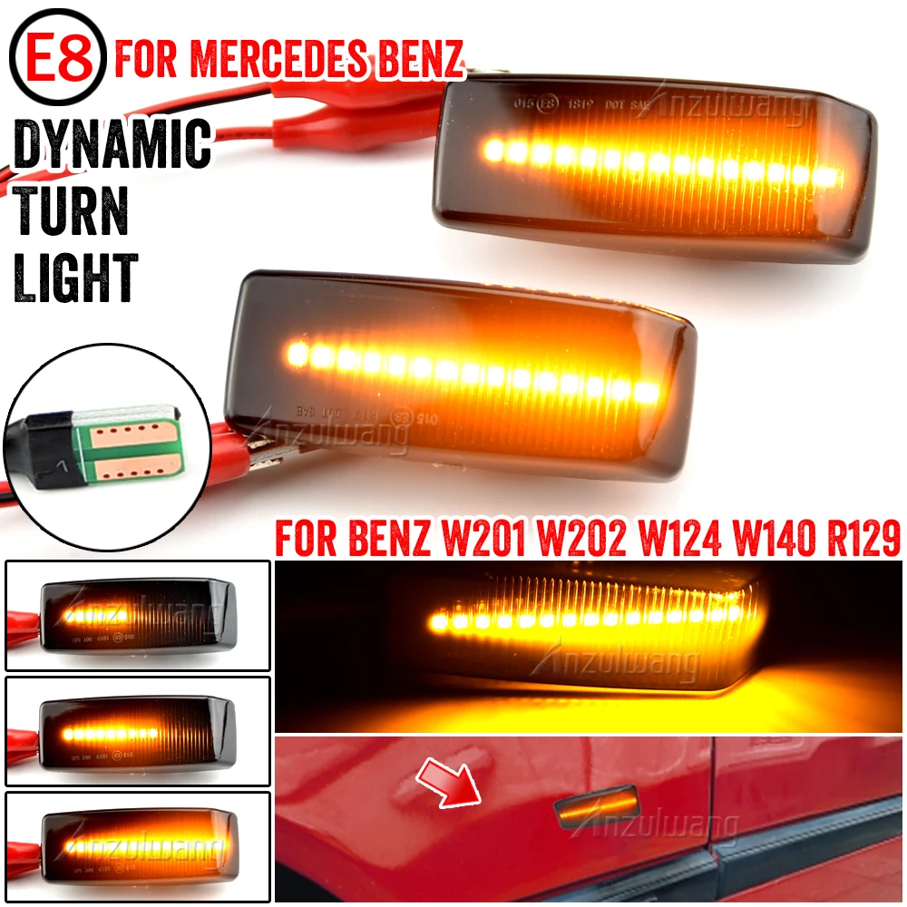Автомобильная лампа-повторитель сигнала поворота для Mercedes-Benz W201 190 W202 W124 W140 R129