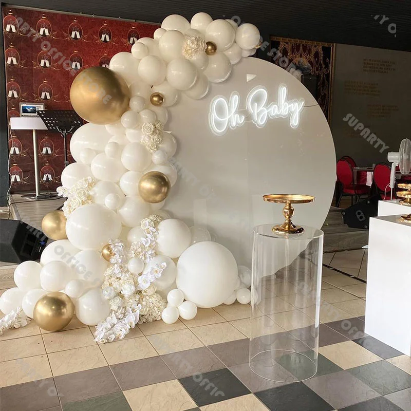 

102pcs White Gold Balloon Garland Wedding Bridal Shower Balloon Arch Baby Shower Birthday Party Anniversary Decorations Supplies