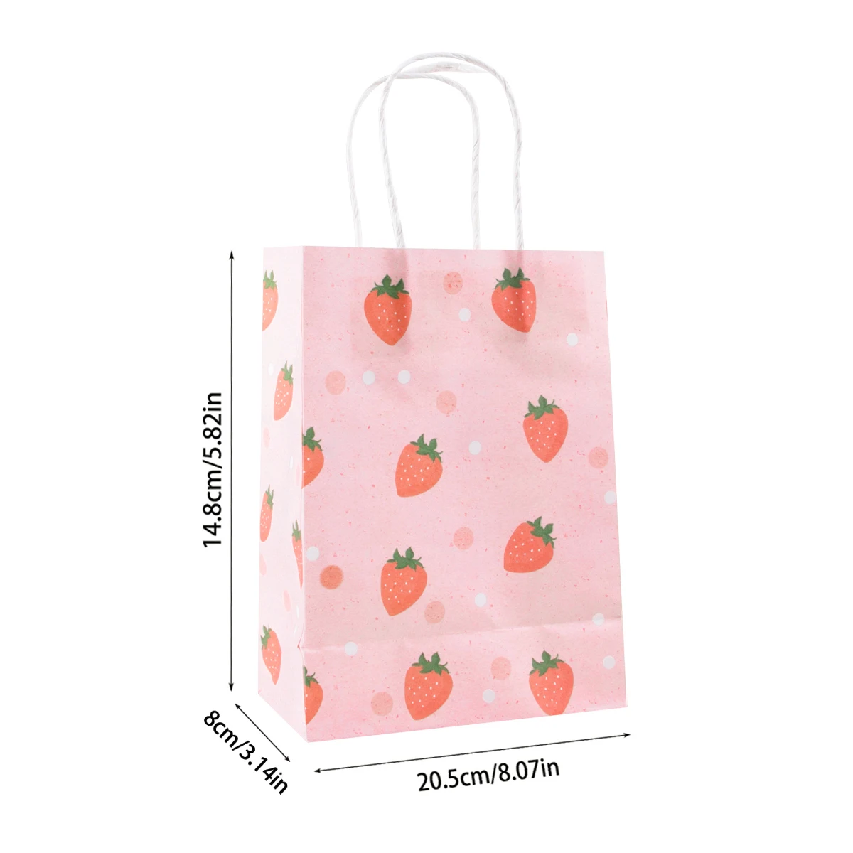 Бумажные подарочные сумки с клубничным узором joy-enlife
