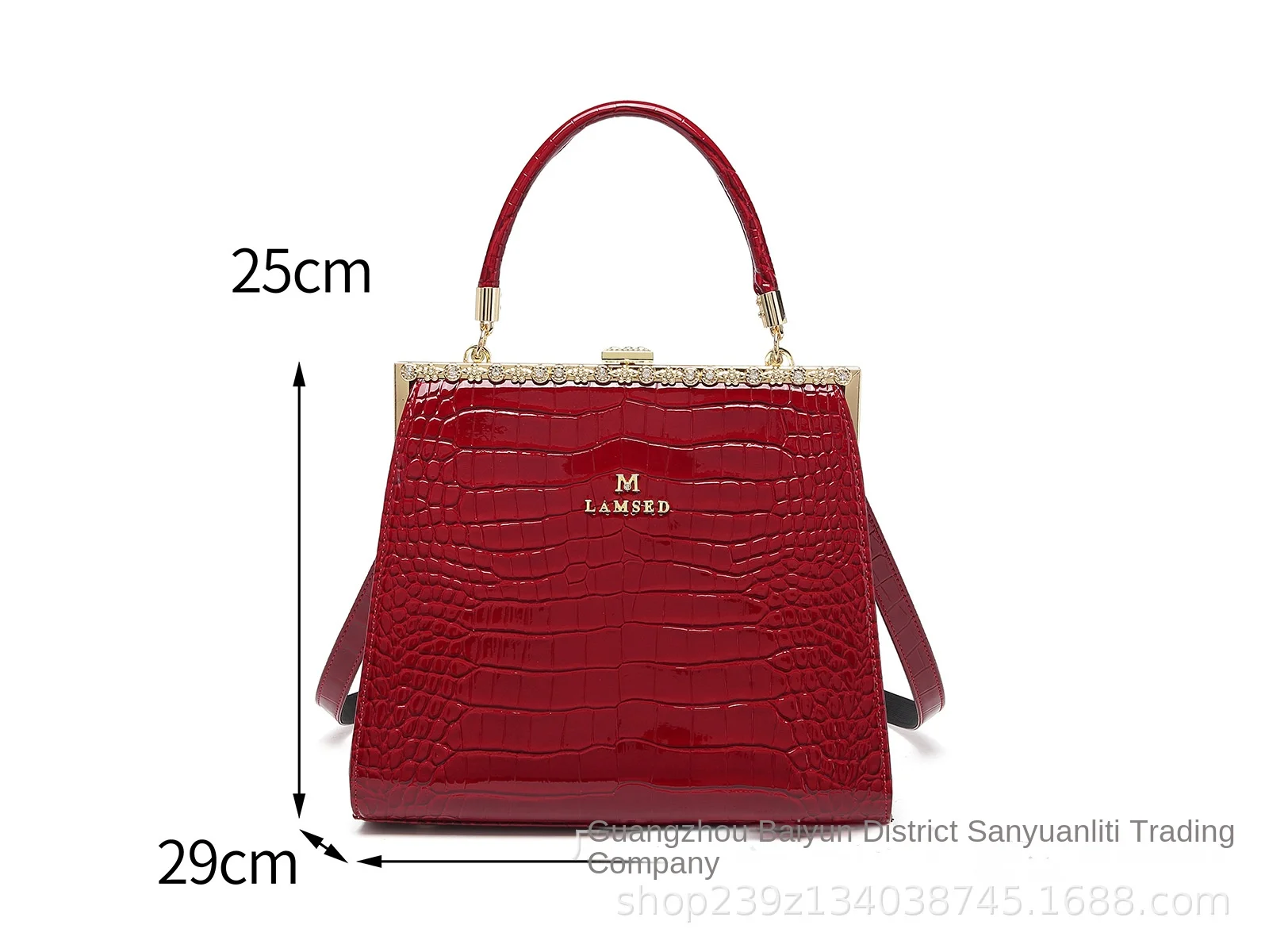 Роскошная модная женская сумочка со стразами сумка через плечо с крокодиловым