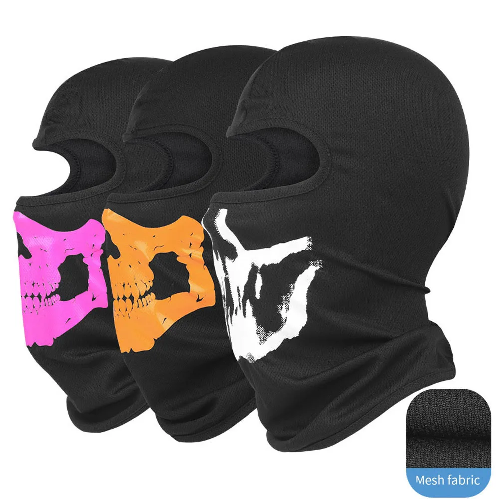 

Halloween Skull Print Cosplay Hats Costume Ghost Full Face Bike Face Mask Outdoor Motorcycle Riding Men Hat Ski Caps