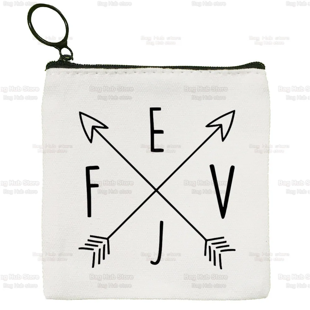 Evjf Mini Coin Purse Canvas Future Mariee Student Wallet Team Bride Bachelorette Coin Case Zipper Female Wedding Party Key Case