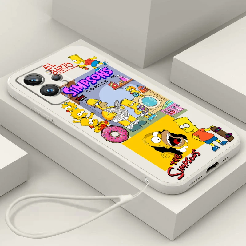 

The Simpsons Homer Disney Phone Case For OPPO Realme 50A 50i Q3S Q5i C21Y C11 GT Neo3 Neo2 9 9i 8 8i 7 Pro Plus Liquid Rope