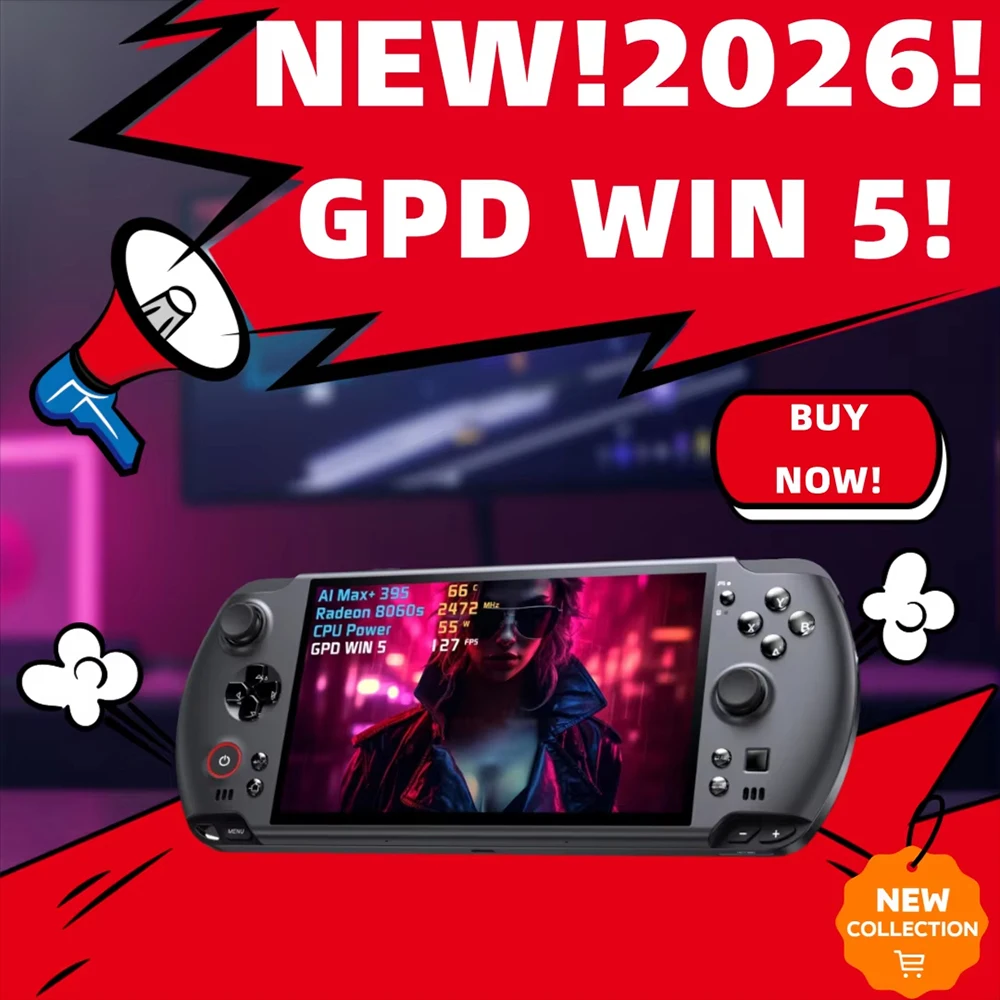 Фото Мини-игровой автомат GPD WIN 5 ПК AMD Ryzen AI Max 395 Процессор 7 дюймов 120 Гц 32 ГБ/64 ГБ/128 ГБ LPDDR5 8000 MTs Съемный аккумулятор №1