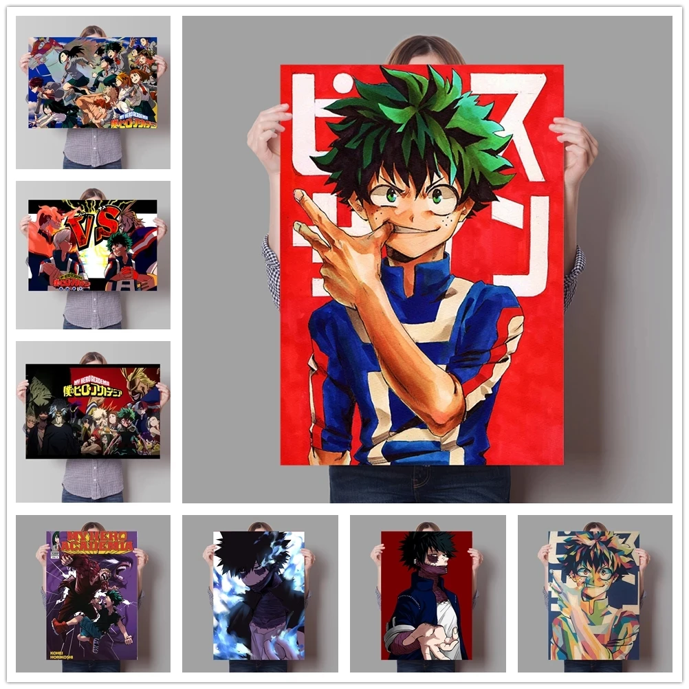 

Home Decor Canvas Pictures Wall Art Anime Minimalist Painting Prints Modern My Hero Academia Modular Poster Living Room No Frame