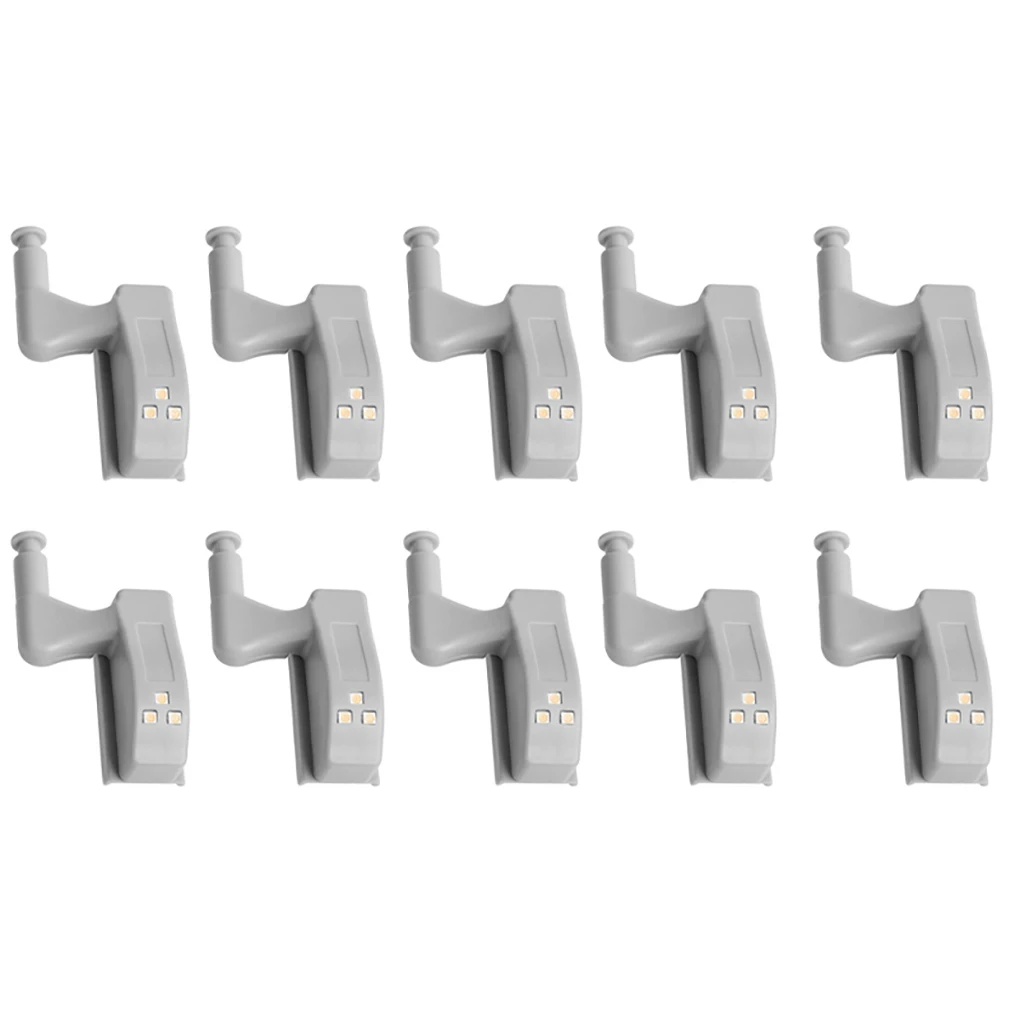 

10Pcs/lots Lightweight Hinge LED Sensor Light Universal Cabinet Lights Warm White Lamp Low Consumption for Kitchen Bedroom