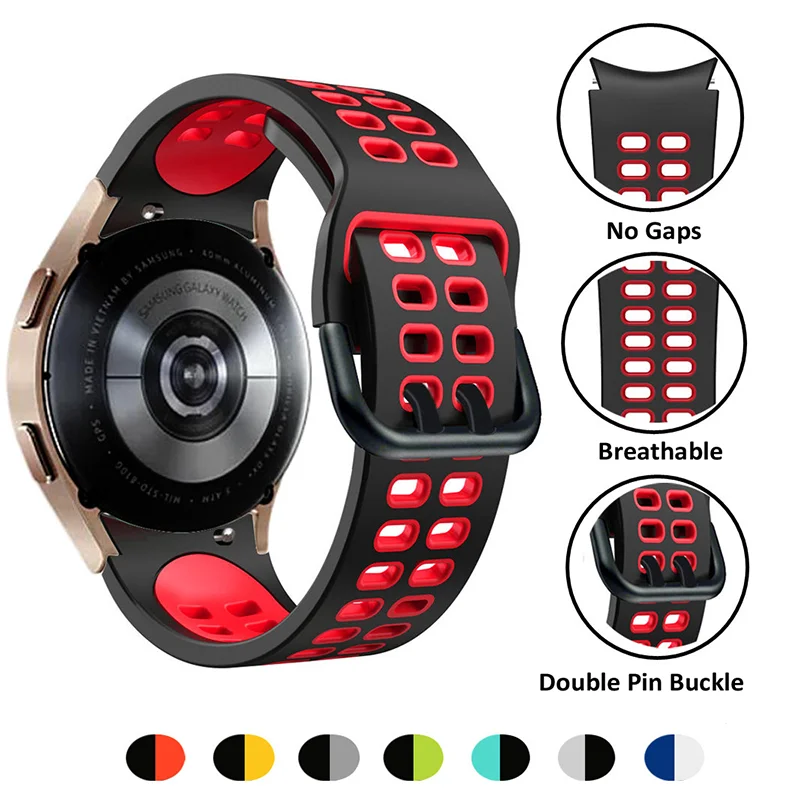 

No Gaps Strap For Samsung Galaxy Watch 4 classic 46mm 42mm 44mm 40mm smartwatch belt Sport Silicone Bracelet Galaxy Watch 4 band