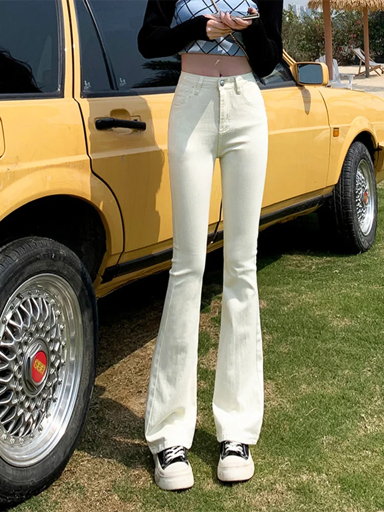 

Boot Cut JFlared Pants eans Y2K Women Solid Stretch Denim Trousers Party Dance Dress Clothing Pantalon Femme Oversize XXL