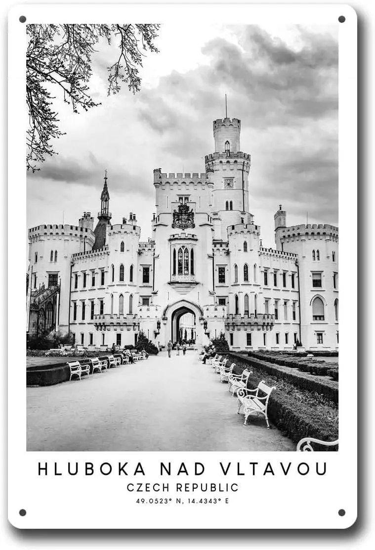Металлические алюминиевые знаки Hluboka Nad Vltava Travel подходит для дома кафе офиса