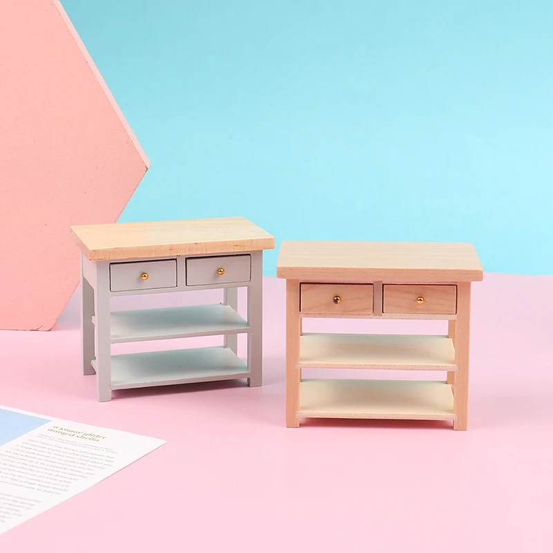 

Dollhouse Mini Cabinet Model Sideboard Storage Kitchen Dining Cabinet Display Shelf Doll House Furniture Decoration