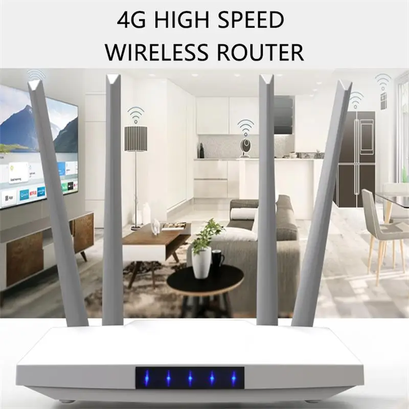 

Wi-Fi-роутер 3G 4G, 300 Мбит/с, 4 внешних антенны