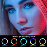 rgb led fill light dimmable color phone selfie ring lamp photo for youtube makeup video live aro de luz para celular