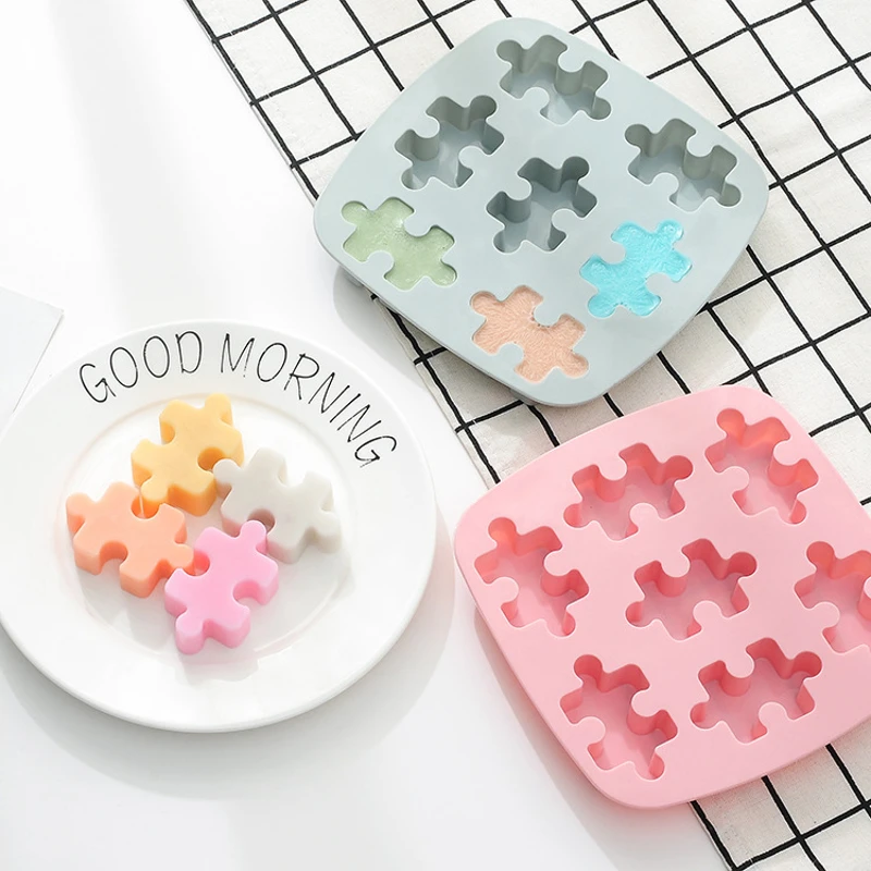 

Puzzle Piece Silicone Molds DIY Making Chocolate Candy Gummy Jello Jelly Baking Cake Cookie Soap Resin Puzzle Mold Ice Cube Tray