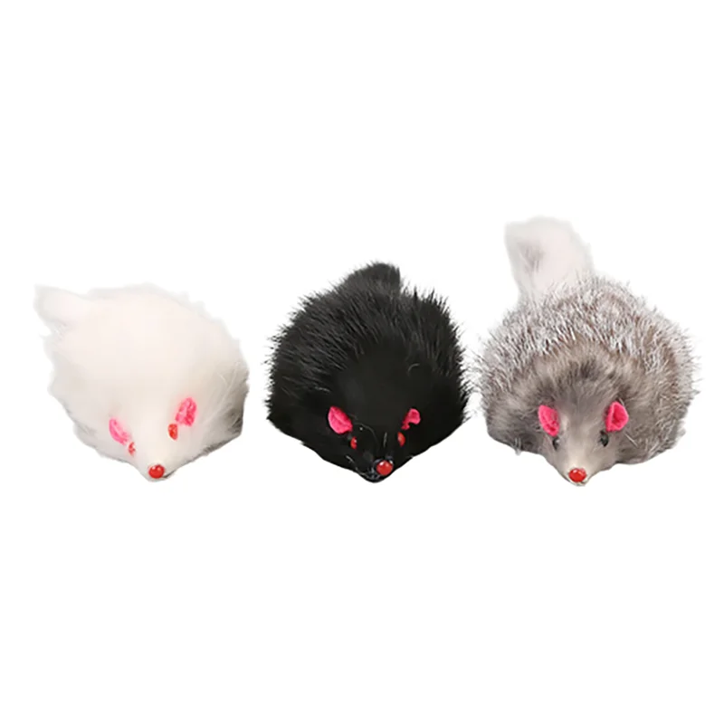 

1 шт. Valse Muis Kat Huisdier speelkat Langharige Staart Muizen Speelgoed Zachte Konijn Bont Pluche Speelgoed Voor Pet