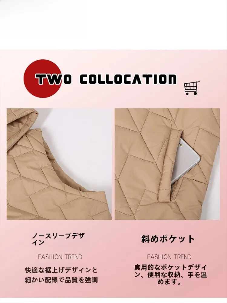 Легкий пуховый жилет с дятлом женский хлопковой подкладкой новинка 2024