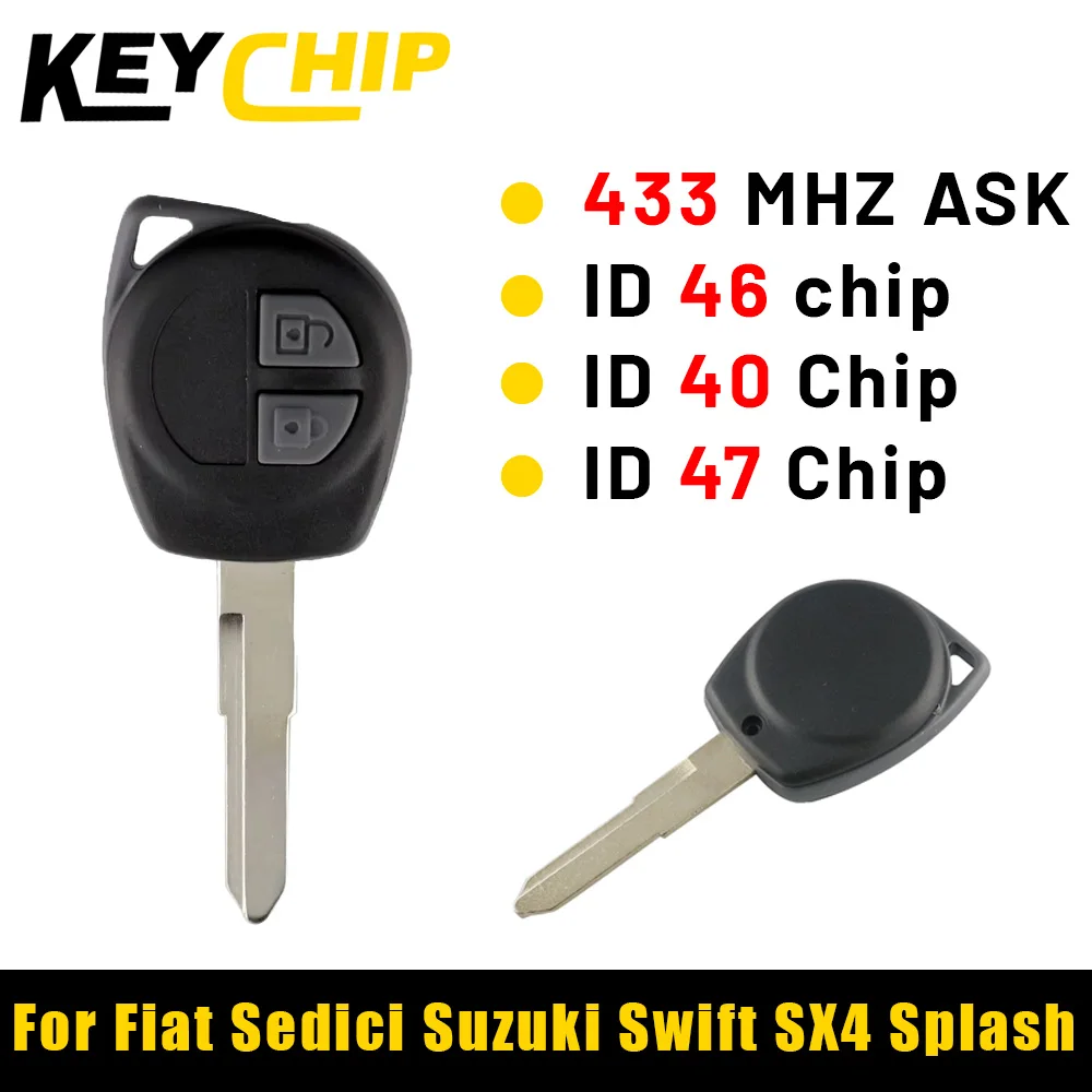 

KC ID40 ID46 ID47 ЧИП Для Suzuki Swift SX4 Splash Для Fiat Sedici 2005-2012 Для Ignis Xcross Cultus 2013-2022 433 МГц Дистанционный ключ