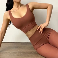 2pcs women yoga set gym clothes seamless women tracksuit crop top bra two piece set workout fitness leggings outfit sports suits
